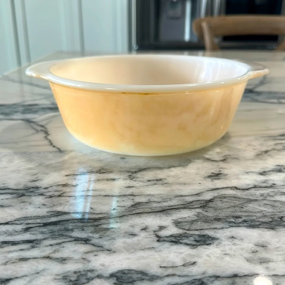 Peach Luster Fire King Oven Ware 2 Round Quart Casserole Dish